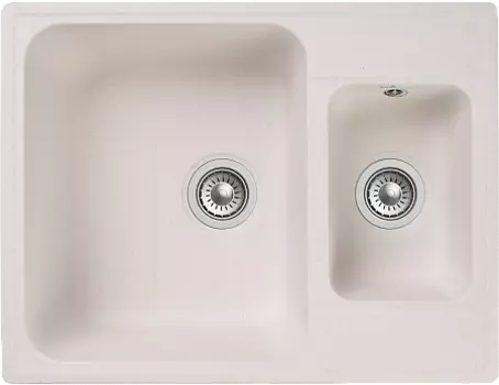 Мойка кухонная GranFest QUARZ GF-Z09 1.5-чаш. 620*480 (белый)