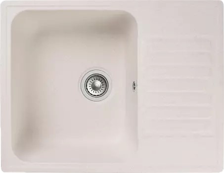 Мойка кухонная GranFest QUARZ GF-Z13 чаша+кр 620*480 (белый)