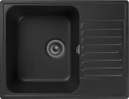 Мойка кухонная GranFest QUARZ GF-Z13 чаша+кр 620*480 (черный)