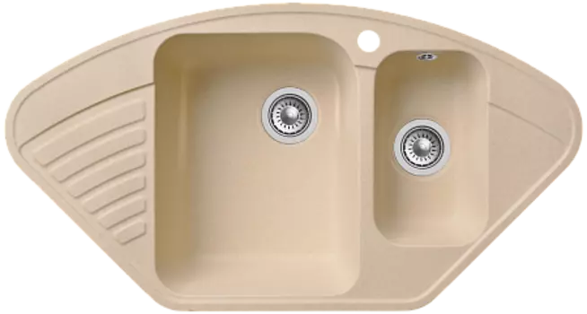 Мойка кухонная GranFest QUARZ GF-Z14 угл.1,5 чаш. 930*500 (бежевый)