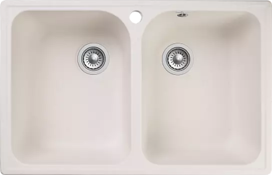 Мойка кухонная GranFest QUARZ GF-Z15 2 чаши 740*480 (белый)
