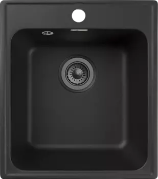 Мойка кухонная GranFest QUARZ GF-Z17 1-чаш. 420*480 (черный)