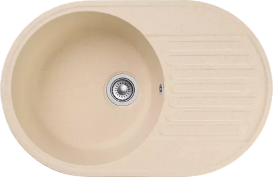 Мойка кухонная GranFest QUARZ GF-Z18 чаша+кр 740*480 (бежевый)