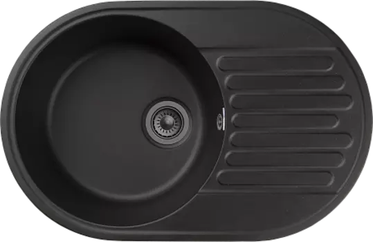 Мойка кухонная GranFest QUARZ GF-Z18 чаша+кр 740*480 (черный)