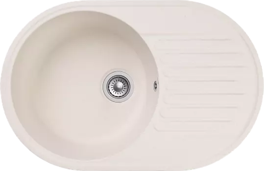 Мойка кухонная GranFest QUARZ GF-Z18 чаша+кр 740*480 (белый)