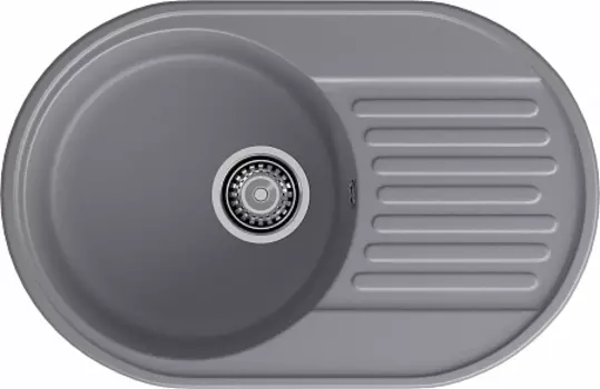 Мойка кухонная GranFest QUARZ GF-Z18 чаша+кр 740*480 (темно-серый)
