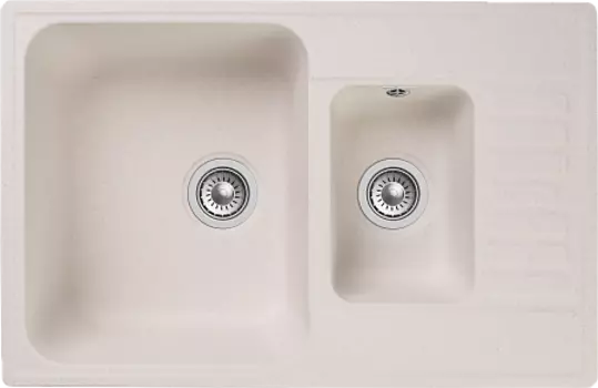 Мойка кухонная GranFest QUARZ GF-Z21K 1.5-чаш+кр. 740*480 (белый)