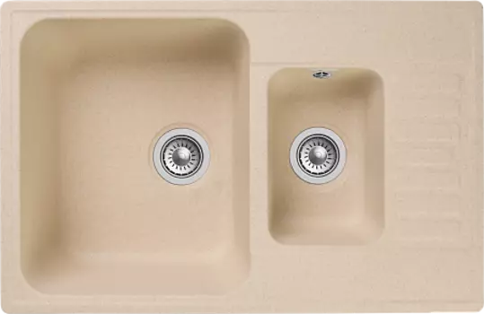 Мойка кухонная GranFest QUARZ GF-Z21K 1.5-чаш+кр. 740*480 (бежевый)
