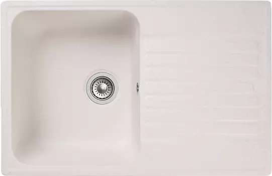 Мойка кухонная GranFest QUARZ GF-Z78 Чаш+крыл 740*480 мм белый