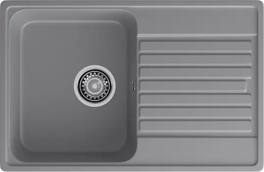 Мойка кухонная GranFest QUARZ GF-Z78 Чаш+крыл 740*480 мм 78 темно-серый