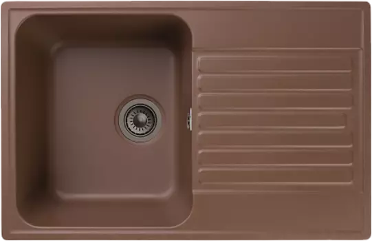 Мойка кухонная GranFest QUARZ GF-Z78 Чаша+крыл 740*480мм терракот