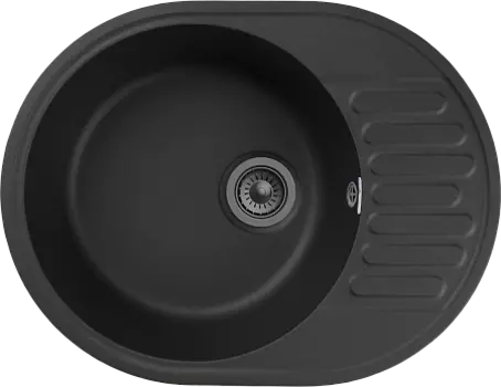 Мойка кухонная GranFest QUARZ GF-Z-58 чаша с крылом 620*480мм черный