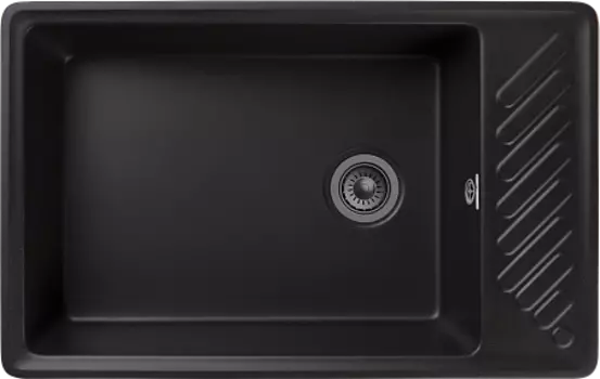 Мойка кухонная GranFest QUARZ GF-ZL-51 чаша+кр 760*480 (черный)