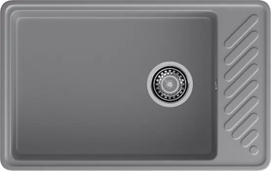 Мойка кухонная GranFest QUARZ GF-ZL-51 чаша+кр 760*480 (темно-серый)