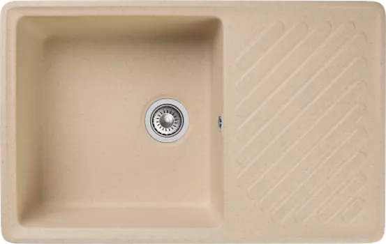 Мойка кухонная GranFest QUARZ GF-ZL-52 чаша+кр 760*480 (бежевый)