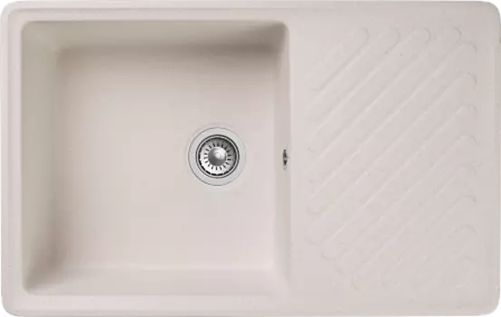 Мойка кухонная GranFest QUARZ GF-ZL-52 чаша+кр 760*480 (белый)