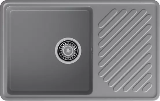 Мойка кухонная GranFest QUARZ GF-ZL-52 чаша+кр 760*480 (темно-серый)