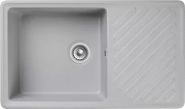 Мойка кухонная GranFest QUARZ GF-ZL-53 чаша+кр 860*480 (серый)