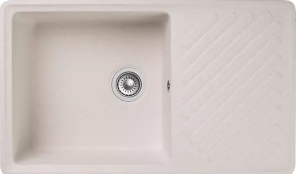 Мойка кухонная GranFest QUARZ GF-ZL-53 чаша+кр 860*480 (белый)