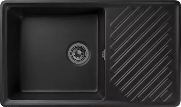 Мойка кухонная GranFest QUARZ GF-ZL-53 чаша+кр 860*480 (черный)
