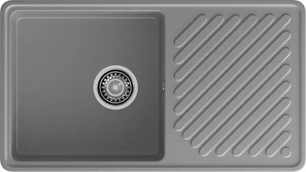 Мойка кухонная GranFest QUARZ GF-ZL-53 чаша+кр 860*480 (темно-серый)