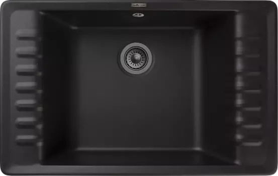 Мойка кухонная GranFest QUARZ GF-ZW-71 чаша+кр 760*480 (черный)