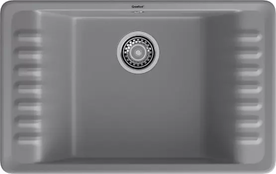 Мойка кухонная GranFest QUARZ GF-ZW-71 чаша+кр 760*480 (темно-серый)