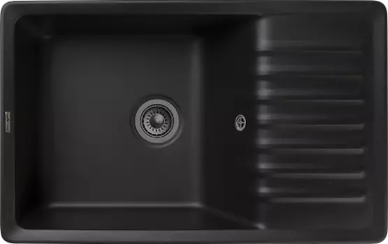 Мойка кухонная GranFest QUARZ GF-ZW-72 чаша+кр 760*480 (черный)