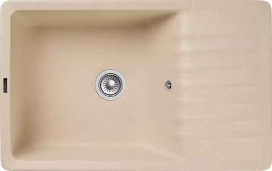 Мойка кухонная GranFest QUARZ GF-ZW-72 чаша+кр 760*480 (бежевый)