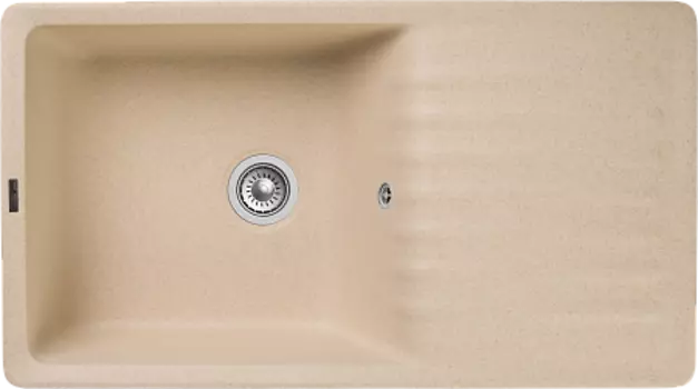 Мойка кухонная GranFest QUARZ GF-ZW-73 чаша+кр 860*480 (бежевый)
