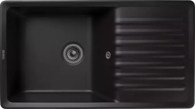Мойка кухонная GranFest QUARZ GF-ZW-73 чаша+кр 860*480 (черный)