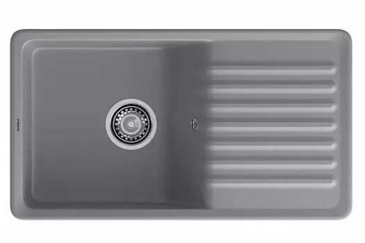 Мойка кухонная GranFest QUARZ GF-ZW-73 чаша+кр 860*480 (темно-серый)
