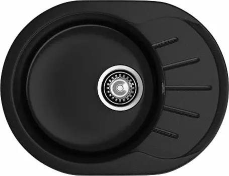 Мойка кухонная GranFest Rondo GF-R580L черный