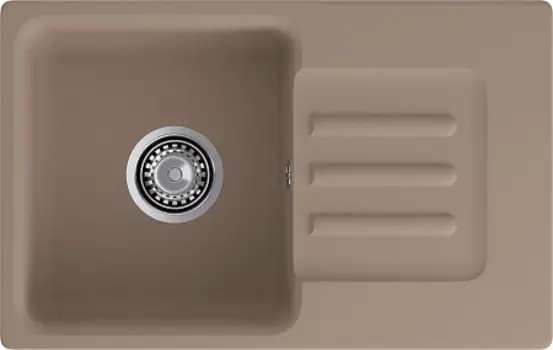 Мойка кухонная GranFest SMART 680L 1-чаш+кр 680*430 песочный