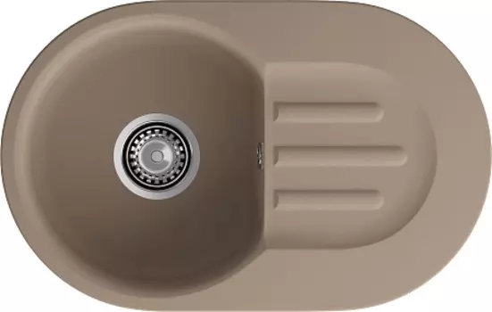 Мойка кухонная GranFest SMART 685L 1-чаш+кр 683*433 песочный