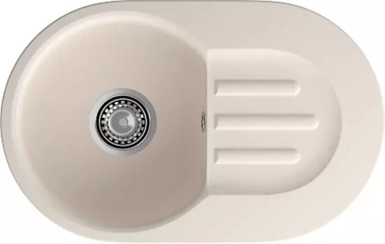 Мойка кухонная GranFest SMART 685L 1-чаш+кр 683*433 белый