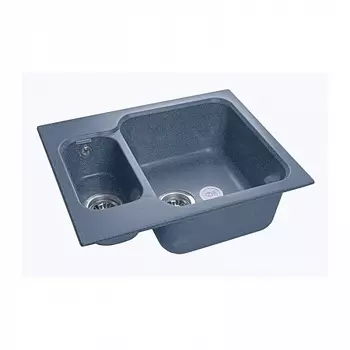 Мойка кухонная GranFest STANDART GF-S-615K 1.5-чаши 612*495 мм графит, мрамор