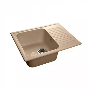 Мойка кухонная GranFest STANDART GF-S-645L чаша с крылом 645*498 мм топаз, мрамор