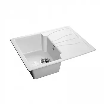 Мойка кухонная GranFest STANDART GF-S-680L чаша с крылом 680*500мм иней, мрамор