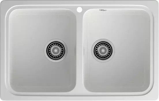 Мойка кухонная GranFest STANDART GF-S-780K 2 чаши 780*510 мм иней, мрамор