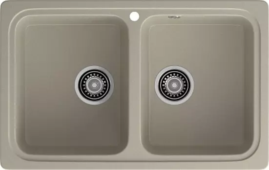 Мойка кухонная GranFest STANDART GF-S-780K 2 чаши 780*510 мм топаз, мрамор