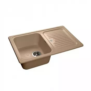 Мойка кухонная GranFest STANDART GF-S-780L чаша с крылом 775*500 мм топаз, мрамор