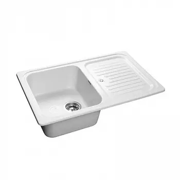 Мойка кухонная GranFest STANDART GF-S-780L чаша с крылом 775*500 мм иней, мрамор