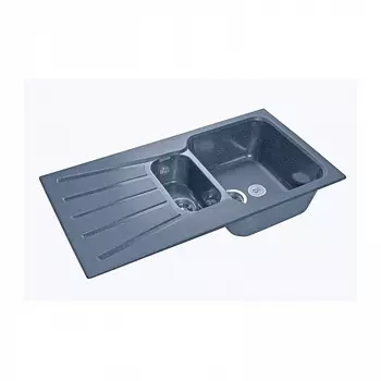 Мойка кухонная GranFest STANDART GF-S-940KL 1,5 чаши+крыло 940*495мм графит, мрамор