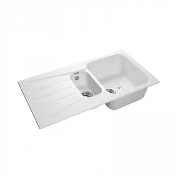 Мойка кухонная GranFest STANDART GF-S-940KL 1,5 чаши+крыло 940*495мм иней, мрамор