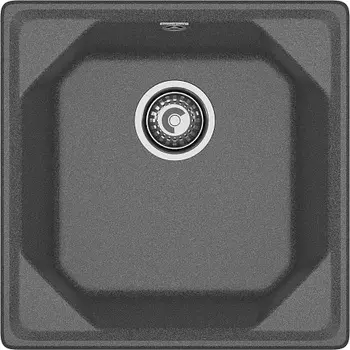 Мойка кухонная GranFest UNIQUE GF-U-500 1-чаш 500*500мм графит, мрамор