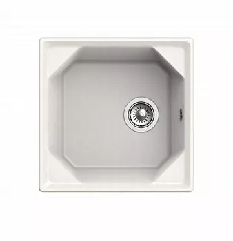 Мойка кухонная GranFest UNIQUE GF-U-500 1-чаш 500*500мм белый, мрамор