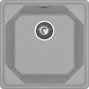 Мойка кухонная GranFest UNIQUE GF-U-500 1-чаш 500*500мм серый, мрамор