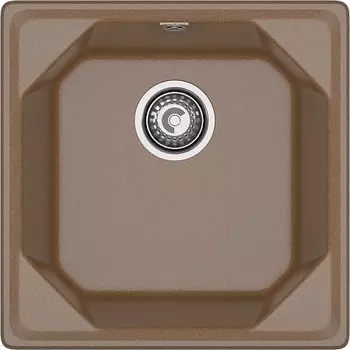 Мойка кухонная GranFest UNIQUE GF-U-500 1-чаш 500*500мм терракот, мрамор
