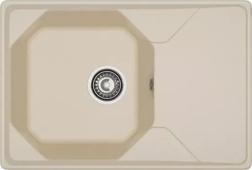 Мойка кухонная GranFest UNIQUE GF-U-740L чаш+кр 740*500мм кашемир, мрамор